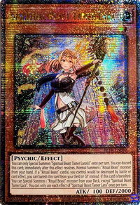 Spiritual Beast Tamer Lara (Quarter Century Secret Rare) - Battles of Legend: Terminal Revenge (BLTR) #BLTR-EN017 - Quarter Century Secret Rare YuGiOh Trading Card