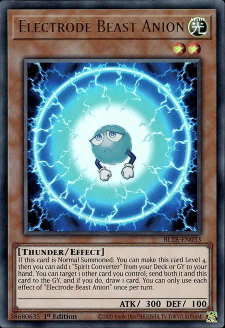 Electrode Beast Anion - Battles of Legend: Terminal Revenge YuGiOh trading card