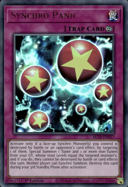 Synchro Panic - Battles of Legend: Terminal Revenge YuGiOh trading card
