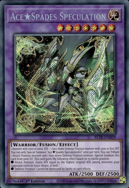 Ace Spades Speculation - Battles of Legend: Terminal Revenge YuGiOh trading card