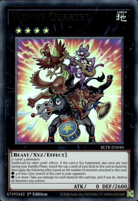 Wonky Quartet - Battles of Legend: Terminal Revenge YuGiOh trading card