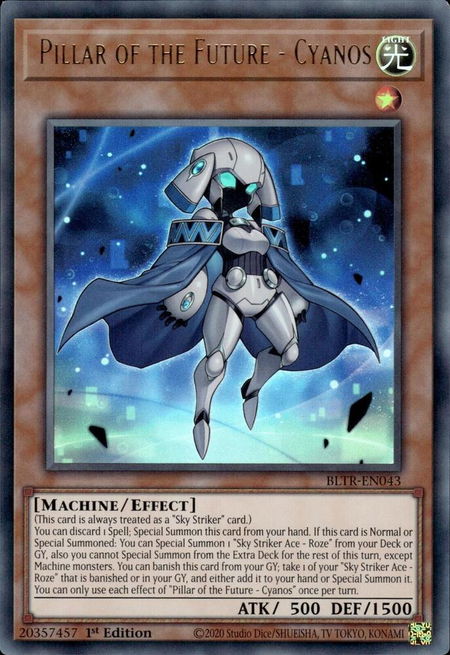 Pillar of the Future - Cyanos - Battles of Legend: Terminal Revenge YuGiOh trading card