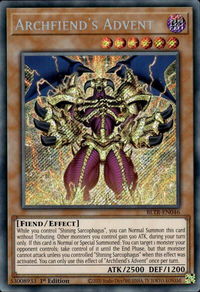 Archfiend's Advent - Battles of Legend: Terminal Revenge (BLTR) #BLTR-EN046 - Secret Rare YuGiOh Trading Card
