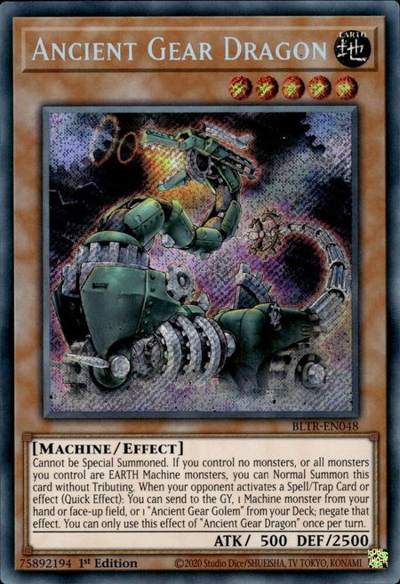 Ancient Gear Dragon - Battles of Legend: Terminal Revenge YuGiOh trading card