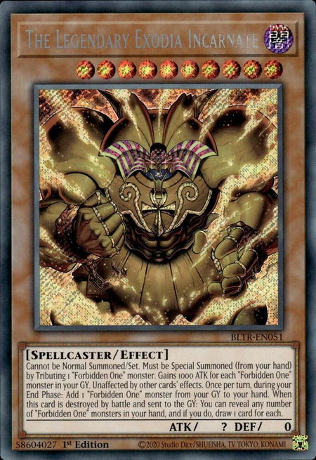 The Legendary Exodia Incarnate - Battles of Legend: Terminal Revenge YuGiOh trading card