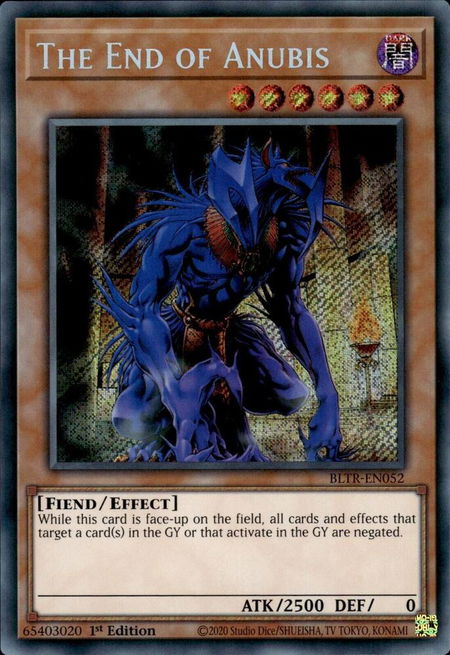 The End of Anubis - Battles of Legend: Terminal Revenge YuGiOh trading card
