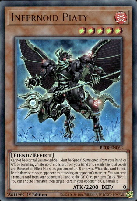 Infernoid Piaty - Battles of Legend: Terminal Revenge YuGiOh trading card