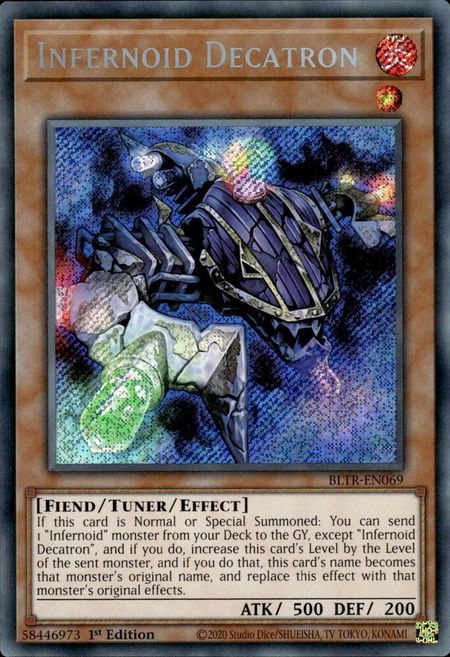 Infernoid Decatron - Battles of Legend: Terminal Revenge YuGiOh trading card