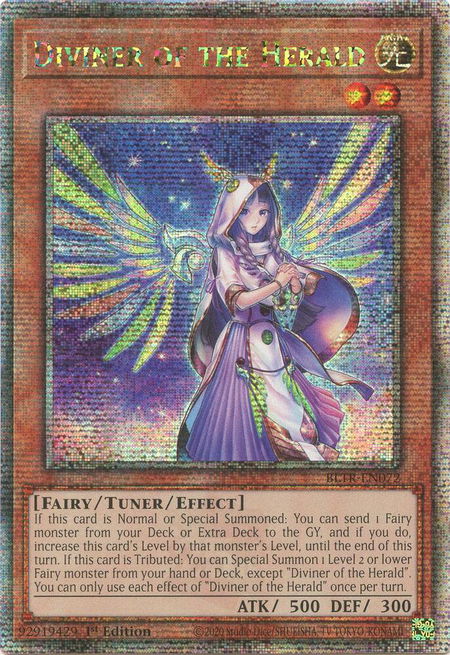 Diviner of the Herald (Quarter Century Secret Rare) - Battles of Legend: Terminal Revenge YuGiOh trading card