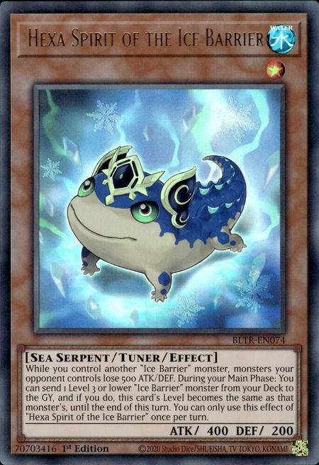 Hexa Spirit of the Ice Barrier - Battles of Legend: Terminal Revenge YuGiOh trading card