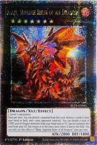 Blaze, Supreme Ruler of all Dragons (Quarter Century Secret Rare) - Battles of Legend: Terminal Revenge (BLTR) #BLTR-EN045 - Quarter Century Secret Rare YuGiOh Trading Card
