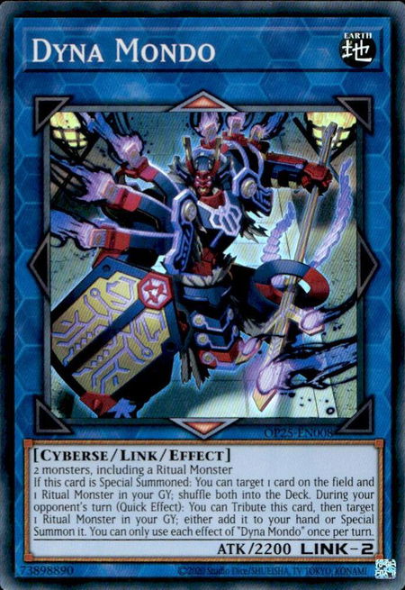 Dyna Mondo trading card from OTS Tournament Pack 25 Dyna Mondo - OTS Tournament Pack 25 YuGiOh trading card
