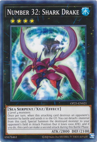 Number 32: Shark Drake trading card from OTS Tournament Pack 25 Number 32: Shark Drake - OTS Tournament Pack 25 YuGiOh trading card
