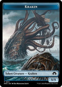 Kraken Token - Modern Horizons 3 (MH3) #11 - Token Magic: The Gathering Trading Card