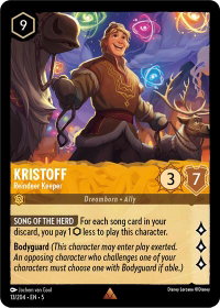 Kristoff - Reindeer Keeper - Shimmering Skies (5) #13/204 - Rare Disney Lorcana Trading Card