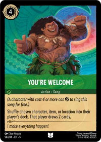 You're Welcome - Shimmering Skies (5) #96/204 - Uncommon Disney Lorcana Trading Card