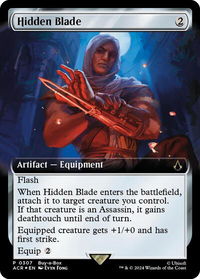 Hidden Blade (Extended Art) - Buy-A-Box Promos (BABP) #307 - Promo Magic: The Gathering Trading Card