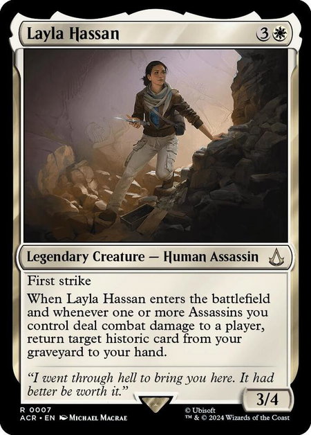 Layla Hassan - Universes Beyond: Assassin's Creed Magic: The Gathering trading card