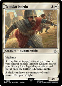 Templar Knight - Universes Beyond: Assassin's Creed (ACR) #10 - Uncommon Magic: The Gathering Trading Card