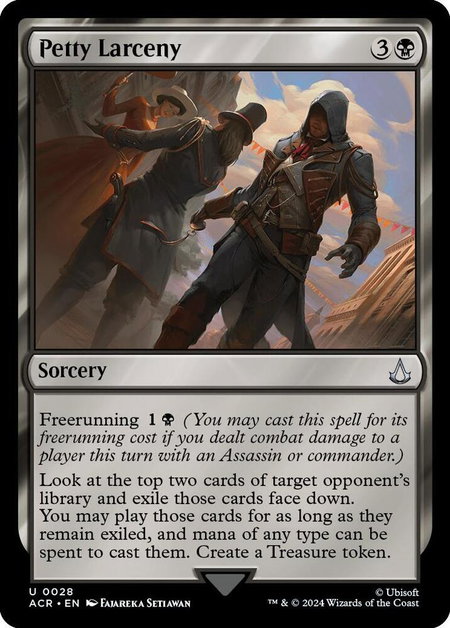 Petty Larceny - Universes Beyond: Assassin's Creed Magic: The Gathering trading card