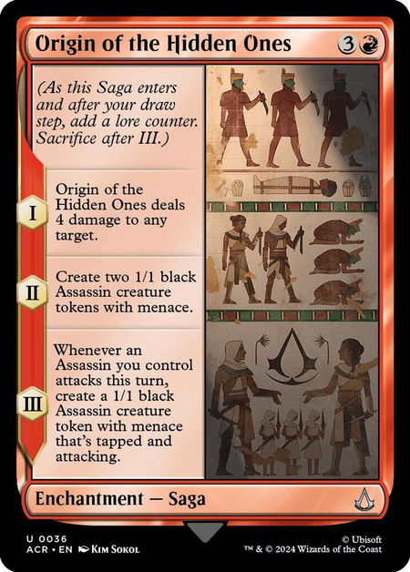 Origin of the Hidden Ones - Universes Beyond: Assassin's Creed Magic: The Gathering trading card