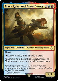 Mary Read and Anne Bonny - Universes Beyond: Assassin's Creed (ACR) #61 - Rare Magic: The Gathering Trading Card