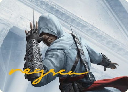 Altair Ibn-La'Ahad Art Card (Gold-Stamped Signature) - Art Series: Universes Beyond: Assassin's Creed Magic: The Gathering trading card