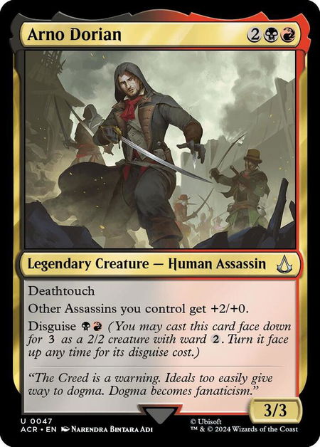 Arno Dorian trading card from Universes Beyond: Assassin's Creed Arno Dorian - Universes Beyond: Assassin's Creed Magic: The Gathering trading card