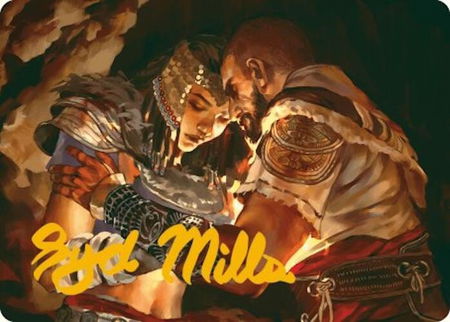 Cathartic Reunion Art Card (Gold-Stamped Signature) - Art Series: Universes Beyond: Assassin's Creed Magic: The Gathering trading card