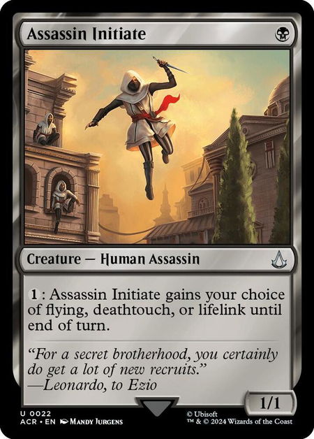 Assassin Initiate - Universes Beyond: Assassin's Creed Magic: The Gathering trading card