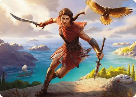 Kassandra, Eagle Bearer Art Card - Art Series: Universes Beyond: Assassin's Creed Magic: The Gathering trading card