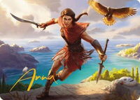 Kassandra, Eagle Bearer Art Card (Gold-Stamped Signature) - Art Series: Universes Beyond: Assassin's Creed (ASACR) #6 - Special Magic: The Gathering Trading Card