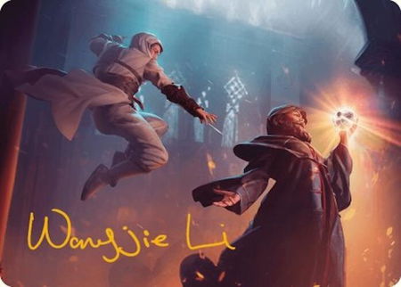 Mortify Art Card (Gold-Stamped Signature) - Art Series: Universes Beyond: Assassin's Creed Magic: The Gathering trading card