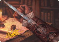 Hidden Blade Art Card (Gold-Stamped Signature) - Art Series: Universes Beyond: Assassin's Creed (ASACR) #9 - Special Magic: The Gathering Trading Card