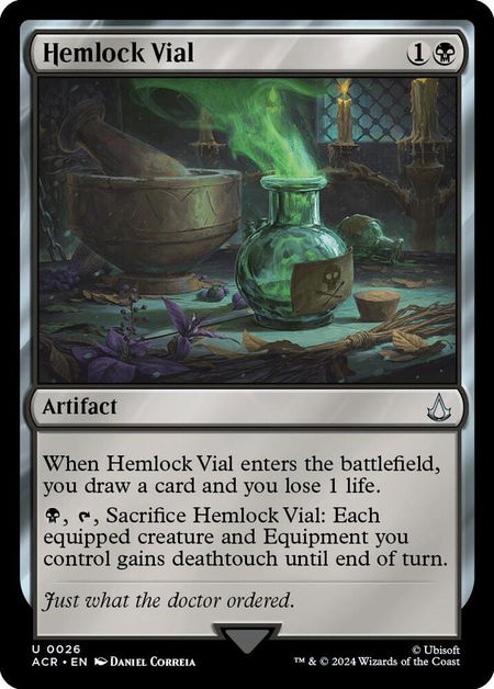 Hemlock Vial - Universes Beyond: Assassin's Creed Magic: The Gathering trading card