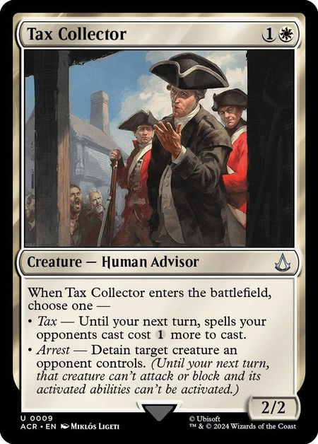 Tax Collector trading card from Universes Beyond: Assassin's Creed Tax Collector - Universes Beyond: Assassin's Creed Magic: The Gathering trading card