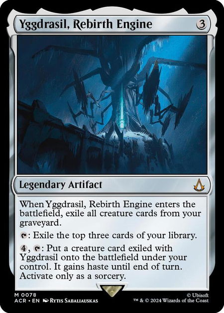 Yggdrasil, Rebirth Engine - Universes Beyond: Assassin's Creed Magic: The Gathering trading card