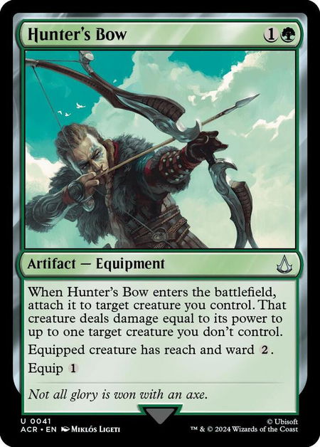 Hunter's Bow - Universes Beyond: Assassin's Creed Magic: The Gathering trading card