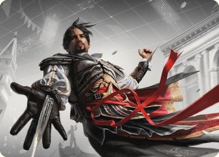 Ezio Auditore da Firenze Art Card - Art Series: Universes Beyond: Assassin's Creed Magic: The Gathering trading card