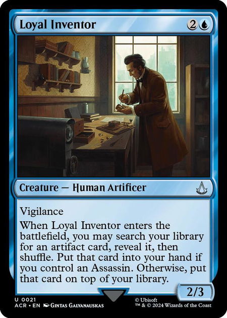 Loyal Inventor - Universes Beyond: Assassin's Creed Magic: The Gathering trading card