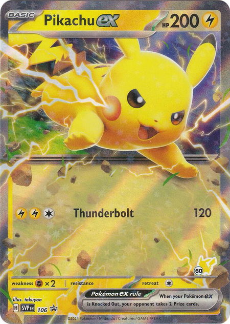 Pikachu ex (Pikachu 60) - Battle Academy 2024 Pokémon trading card