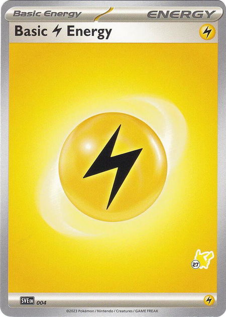 Basic Lightning Energy - Pikachu 27 - Battle Academy 2024 Pokémon trading card