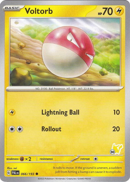Voltorb - Pikachu 30 - Battle Academy 2024 Pokémon trading card