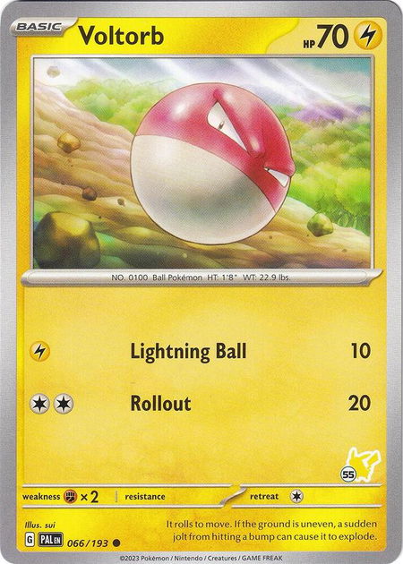 Voltorb - Pikachu 55 - Battle Academy 2024 Pokémon trading card