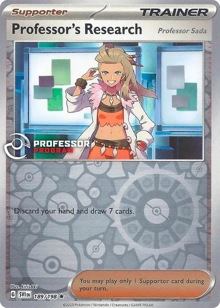 Professor's Research - 189/198 (2023) trading card from Professor Program Promos Professor's Research - 189/198 (2023) - Professor Program Promos Pokémon trading card