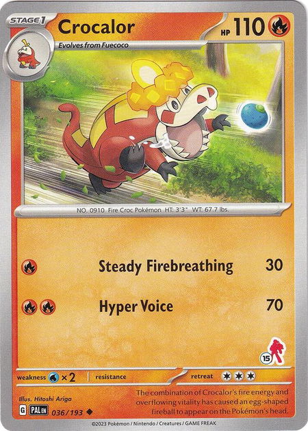 Crocalor - Armarouge 15 - Battle Academy 2024 Pokémon trading card