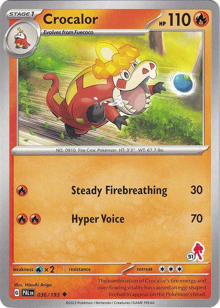 Crocalor - Armarouge 51 - Battle Academy 2024 Pokémon trading card