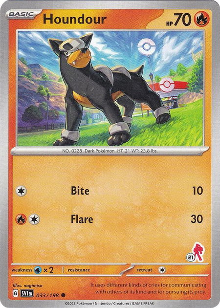 Houndour - Armarouge 21 - Battle Academy 2024 Pokémon trading card