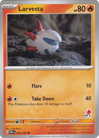 Larvesta - Armarouge 44 - Battle Academy 2024 (BA24) #040/197 - Common Pokémon Trading Card
