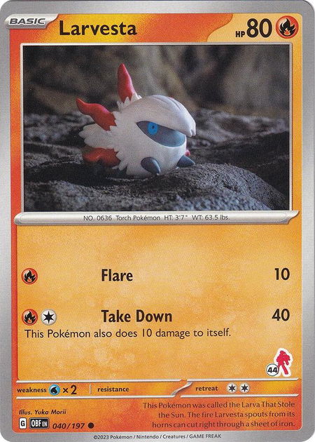 Larvesta - Armarouge 44 - Battle Academy 2024 Pokémon trading card